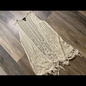Rue 21 Crotchet Vest/Sleeveless Cardigan